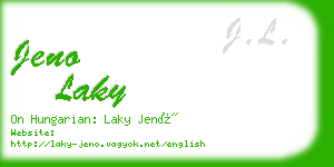 jeno laky business card